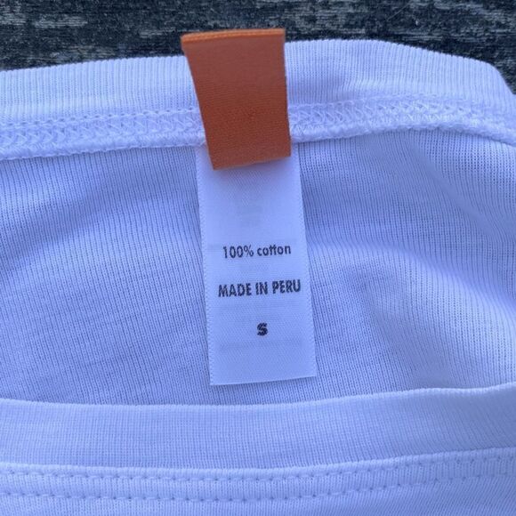 Lucy "Cabin Bound" White and Blue Graphic Long Sleeve Tee. Size Small.  EUC! - Picture 4 of 4